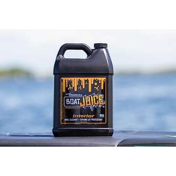 Boat Juice 2in1 Interior Boat Cleaner & Protectant | Vinyl Boat Seat Cleaner + Ceramic UV Protection | Also for Upholstery, Carpet | Marine Detailing, Orange Creamsicle Scent, Made in USA (1 Gallon)