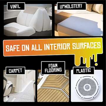 Boat Juice 2in1 Interior Boat Cleaner & Protectant | Vinyl Boat Seat Cleaner + Ceramic UV Protection | Also for Upholstery, Carpet | Marine Detailing, Orange Creamsicle Scent, Made in USA (1 Gallon)