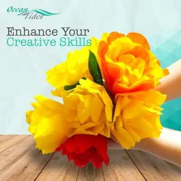 Ocean Tides Tissue Paper for Gift Bags - 100 Sheets Colored Tissue Paper for Packaging & Crafts - Gift Wrapping Tissue Paper, Assorted Multicolor Gift Wrapping Tissue Paper Sheets - 14 x 20 Inches