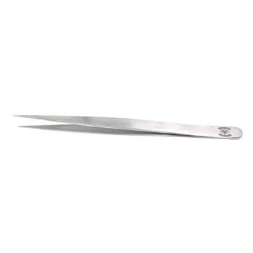 Scientific Labwares High Precision Stainless Steel Lab Forceps with Long Straight Very Fine Tip (5.5...