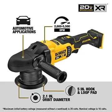 Cordless DEWALT Polisher Variable-Speed for Home and Car