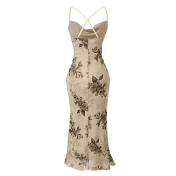 SOLY HUX Women's Floral Print Bodycon Cami Dress - Elegant Summer Style for All Occasions.