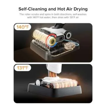 roborock Flexi Pro Wet Dry Vacuum Cleaner, Cordless Vacuum Mop with Hot Water Self-Cleaning and Hot Air Drying System, FlatReach, Edge-to-Edge Floor Cleaner with 17000Pa for Tiles and Hard Floors