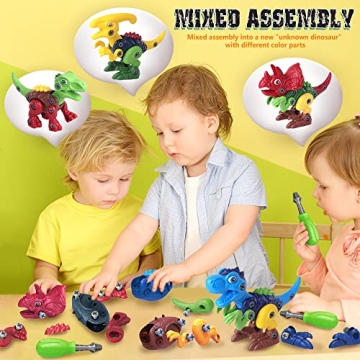 STEM Dinosaur Take Apart Toys with Electric Drill for Kids