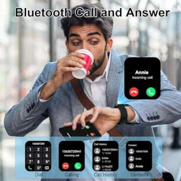 Stylish Smart Watch for Men Women with Bluetooth Calls
