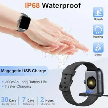 Stylish Smart Watch for Men Women with Bluetooth Calls