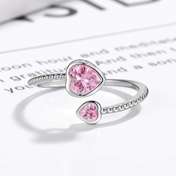 Adjustable October Birthstone Ring in Sterling Silver