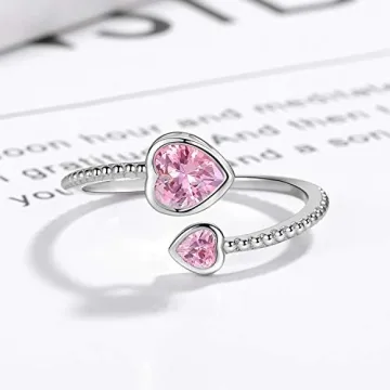 Adjustable October Birthstone Ring in Sterling Silver