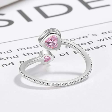 Adjustable October Birthstone Ring in Sterling Silver