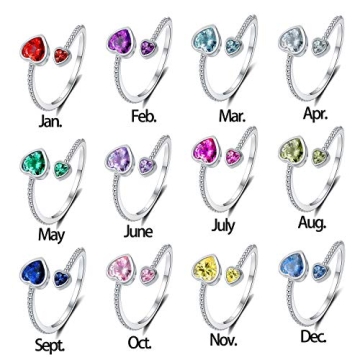 Adjustable October Birthstone Ring in Sterling Silver