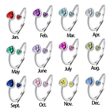 Adjustable October Birthstone Ring in Sterling Silver