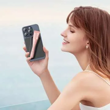 DOB SECHS Silicone Lip Holder for Cell Phone Lipstick Lip Glaze Phone Case Back Stick On Holder for iPhone and Android Phones, Black