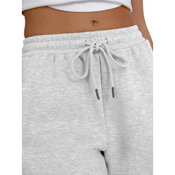 Stylish Women's High Waisted Cargo Sweatpants - Grey