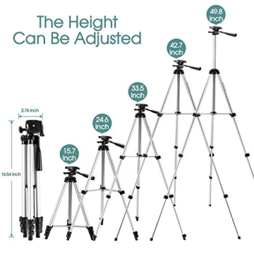 Eocean 50 inch Video Tripod with Wireless Remote for Phones