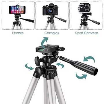 Eocean 50 inch Video Tripod with Wireless Remote for Phones
