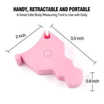 GXJ Tape Body Measure Tape - Arms Chest Thigh or Waist Measuring Tape for Personal Trainer or Home Fitness Goals 152cm/60inch (Pink)