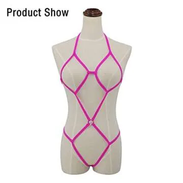 SHERRYLO Sexy Mini Monokini Extreme Micro Bikinis for Women Various Sexy Style (Fuchsia)