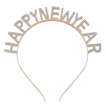 PHALIN Happy New Year Headbands for Women, New Year’s Eve Hat Star Hairbands New Year Party Suppli...