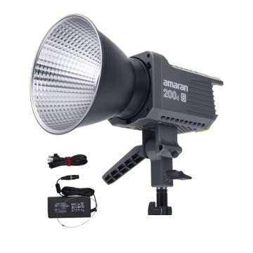amaran 200dS LED Video Light, 200W Studio Light Bluetooth App Control 0-100% Brightness Control 8 Pr...