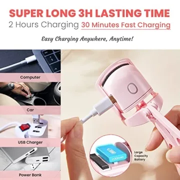 Heated Eyelash Curler for Effortless Glamour in Seconds