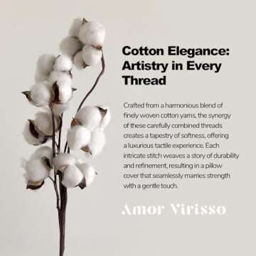 Amor Virisso Floral Throw Pillow Covers 18x18 Couch Pillows for Living Room Decorative Accent Pillow Covers Block Print Farmhouse Neutral Pillow Covers Sofa Pillows 1PC, Brown