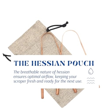 Copper Tongue Scraper for Adults & Kids - Easy to Use, Wider Scraping Coverage for Fresher Breath and Cleaner Mouth - Natural Tongue Cleaner with Travel Case by PURE EARTH essentials (1 Piece/Pack)