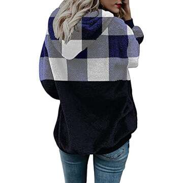 COCOLEGGINGS Women's Sherpa Pullover Fuzzy Fleece Sweatshirt Oversized Hoodies