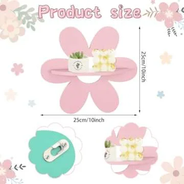 Tatuo Daisy Flower Plant Wall Shelf Set for Girls