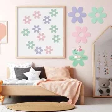 Tatuo Daisy Flower Plant Wall Shelf Set for Girls