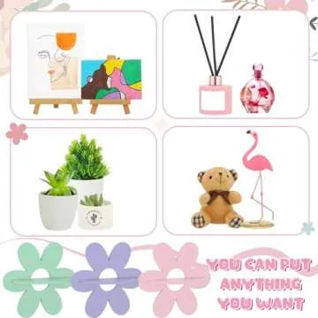 Tatuo Daisy Flower Plant Wall Shelf Set for Girls