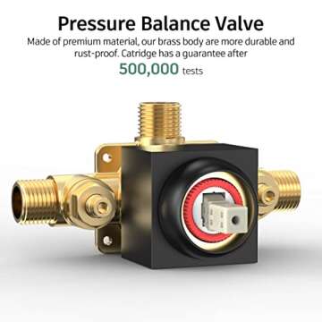 SunCleanse Black Shower Faucet Set – Elegant Shower Experience