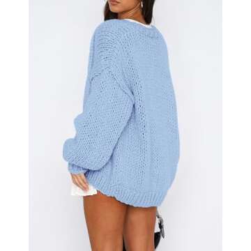 PRETTYGARDEN Womens Cardigan Sweaters 2025 Spring Fall Trendy Chunky Knit Outerwear Outfits Fashion ...