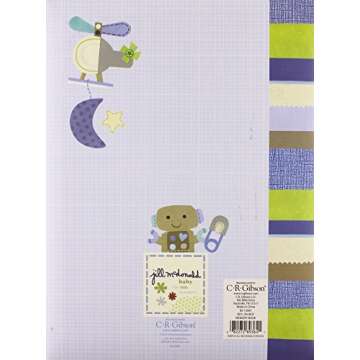 C.R. Gibson Dinosaur 'Boy oh Boy' First Five Years Memory Baby Book, 64pgs, 10'' W x 11.75'' H