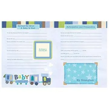 C.R. Gibson Dinosaur 'Boy oh Boy' First Five Years Memory Baby Book, 64pgs, 10'' W x 11.75'' H