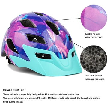 Exclusky Kids Bike Helmet Adjustable Safety Lightweight Children