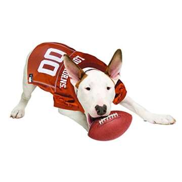 Pets First NCAA College Texas Longhorns Mesh Jersey for DOGS & CATS, X-Small. Licensed Dog Jersey wi...