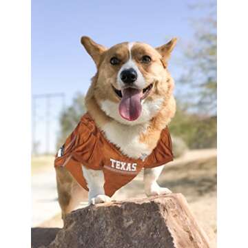 Pets First NCAA College Texas Longhorns Mesh Jersey for DOGS & CATS, X-Small. Licensed Dog Jersey with your Favorite Football/Basketball College Team