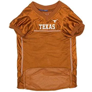 Pets First NCAA College Texas Longhorns Mesh Jersey for DOGS & CATS, X-Small. Licensed Dog Jersey with your Favorite Football/Basketball College Team