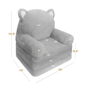 MONKISS Toddler 2-in-1 Couch for Kids - Comfy & Versatile