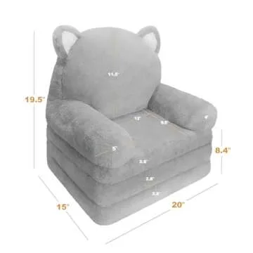 MONKISS Toddler 2-in-1 Couch for Kids - Comfy & Versatile