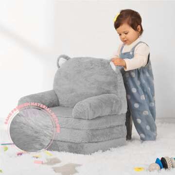 MONKISS Toddler 2-in-1 Couch for Kids - Comfy & Versatile
