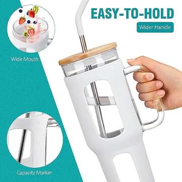 WINSA 46 oz Glass Tumbler - Perfect for Hydration Everywhere