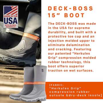 Grundens DECK-BOSS Waterproof Fishing Boot
