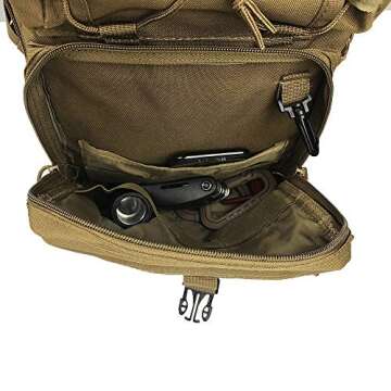 HAOMUK Tactical Sling Bag Pack Military Rover Shoulder Sling Backpack EDC Molle Assault Range Bag