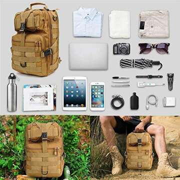 HAOMUK Tactical Sling Bag Pack Military Rover Shoulder Sling Backpack EDC Molle Assault Range Bag