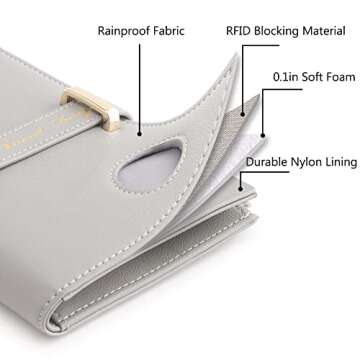 VanFn Airtag Passport Holder, RFID Travel Passport Wallet, Family Passport Holder, Ladies Bifold Air Tag Wallets, Slim Leather Credit Card Wallet For Women, Trip Document Organizer P.Travel Series