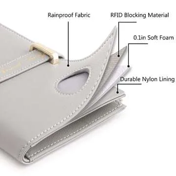 VanFn Airtag Passport Holder, RFID Travel Passport Wallet, Family Passport Holder, Ladies Bifold Air Tag Wallets, Slim Leather Credit Card Wallet For Women, Trip Document Organizer P.Travel Series