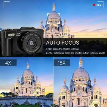 64MP 4K Digital Camera for Vlogging & Photography