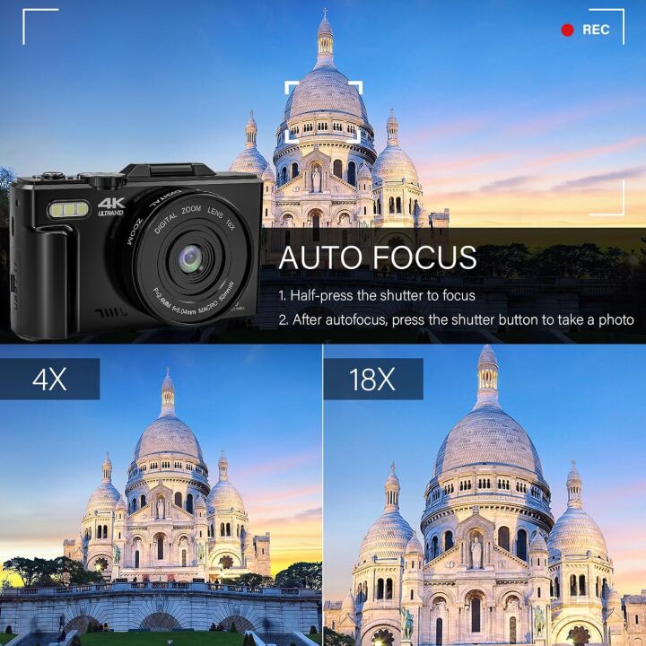 64MP 4K Digital Camera for Vlogging & Photography