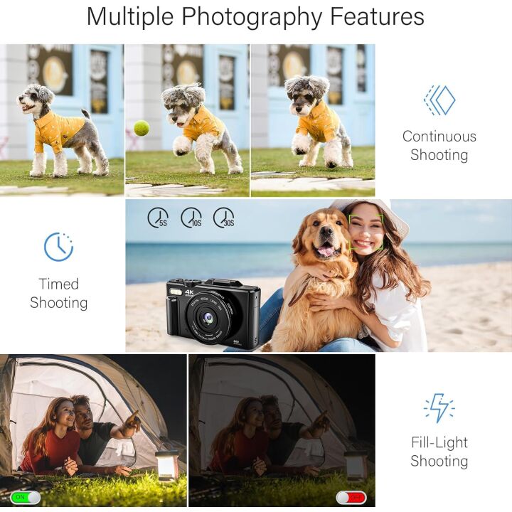 64MP 4K Digital Camera for Vlogging & Photography